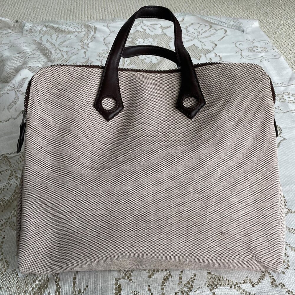 Hermes Canvas Handbag